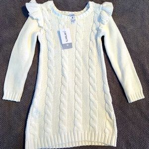 Ivory Cable Knit  Carter’s Sweater Dress NWT